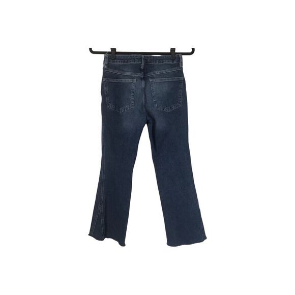 Free People Jeans Womens Size W 27R Wide Leg Flare Raw Hem Mid Rise Medium Wash - Picture 4 of 13